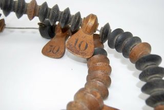 Antique Billiard Counter Wood Carved Pool Hall Snooker Score Marker Keeper Bead 2