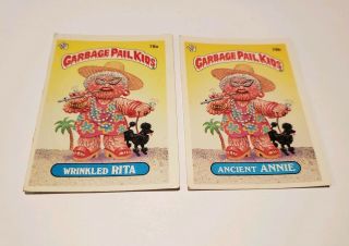 1985 Garbage Pail Kids Wrinkled Rita & Ancient Annie 78a 78b Vintage