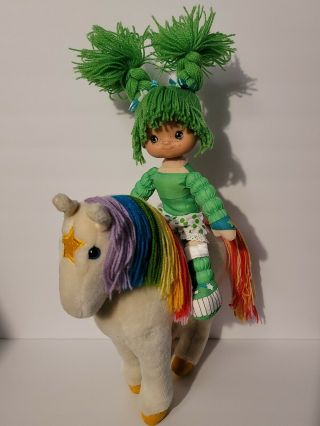 1983 Hallmark Rainbow Brite Starlite 10 " Horse,  Posable Patty O 