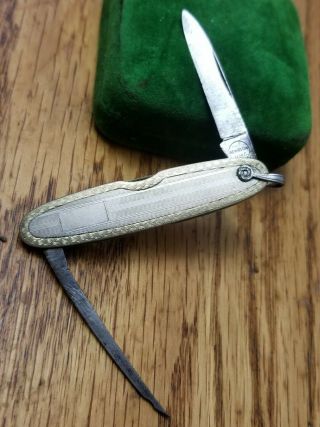 Vtg Rare Remington Umc Usa Lobster Pen Pocket Watch Chain Fob Knife Wec Stamped