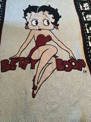 An 47x72 Vintage 1994 Betty Boop Throw Blanket Plus A Bonus Offer