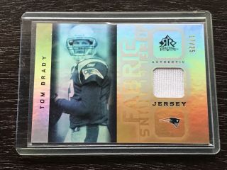 2005 Tom Brady Ud Fabric Reflections Jersey/patch /25 Hot Invest