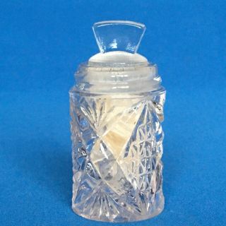 1912 Solid Silver Topped Cut Glass Perfume Bottle with Stopper by Miller Bros 3