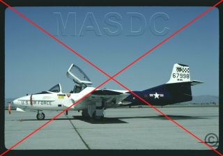 077 - 35mm Kodachrome Aircraft Slide - T - 37b Tweet 66 - 7998 Blue Tail @ Iwa 1986