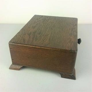 Vintage Art Deco Wooden Drawer Box Jewelry Crafting Desk Tidy Tinket Cigar Treen 3