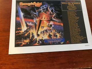 1987 Vintage 5.  5x8 Album Promo Print Ad Armored Saint Hell On Wheels Tour Dates