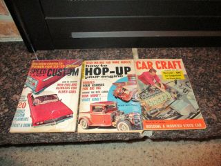 Speed & Custom 1/63 - Car Craft 12/54 - How To Hop Up 7/62 - Car Magazines