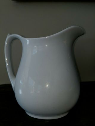 Antique English White Ironstone China Water Pitcher Wedgwood & Co Early 1900s 9 