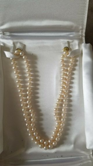 Vintage Pearl Necklace Continuous Strand 5/16 " 8mm Persin & Robbin Jewelers