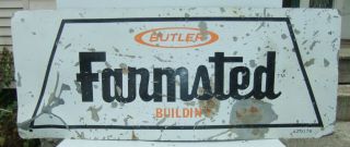 Vntg Butler Farmsted Building Metal Sign No.  429178 26 " Long By 10 " Tall