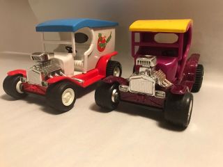 Two Vintage 70s Tonka T’s Wild Hot Rods - “hot Hauler” And “apple Peeler”