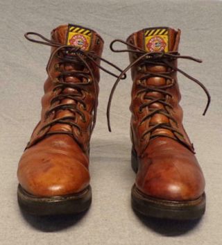 Vintage Justin Leather Exclusive Work Boots Men 