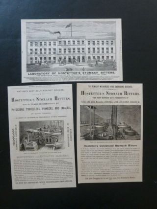 (3) Rare 1887 Antique Ad - Hostetter 