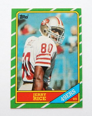 1986 Topps Jerry Rice Rc 161 San Francisco 49 