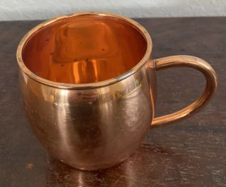 Vintage Solid Copper Cup Mug With Cooper Handle