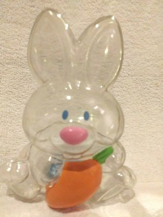 Vintage Russ Easter Bunny Candy Container Rabbit Plastic