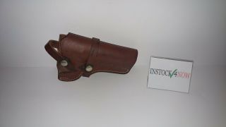 Vintage Smith & Wesson Brown Leather Pistol Holster 21 24 Handgun