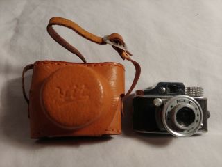 Vintage Antique Hit Spy Camera Japan With Leather Case