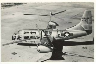 C1950 Real Photo Pc: U.  S.  Air Force/bell Aircraft Xv - 3 Helicopter/airplane