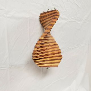 Vintage Wind Sculpture - Helix Wooden Wind Spinner - Whirlygig Whirly Gig