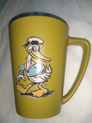 Disney Store Exclusive Donald Duck Coffee Tea Cup Mug Pea Green Vintage Duck