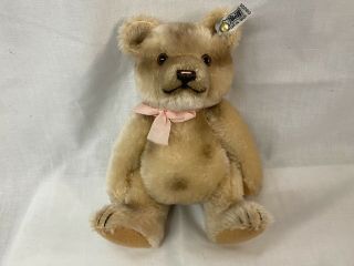 Vintage Steiff Mohair Jointed Teddy Bear With Ear Tag - No Tears