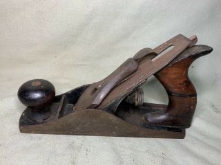 Antique Stanley Bailey Smooth Bottom Wood Plane No.  4 Tool Early Pat.  1902