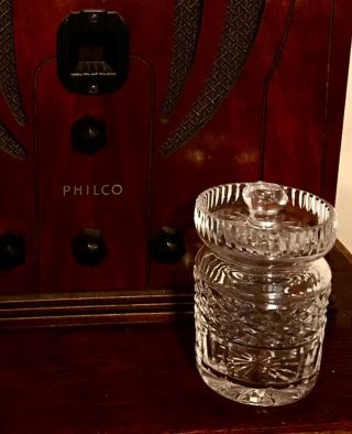 Stunning Vintage Waterford Crystal / Jam / Jelly / Honey Jar Pot With Lid