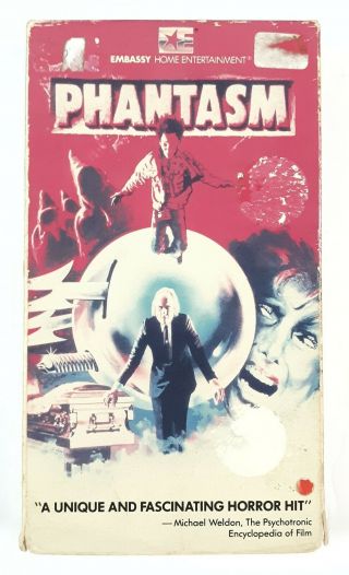 Phantasm Vhs Tape Rare Vintage 1979 Horror Cult Classic Embassy Home Video