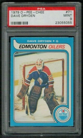 1979 80 Opc Psa 9 Dave Dryden Edmonton Oilers Goalie O Pee Chee