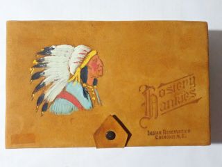 Vintage Native American Indian Reservation Cherokee N.  C.  Hosiery Hankies Box