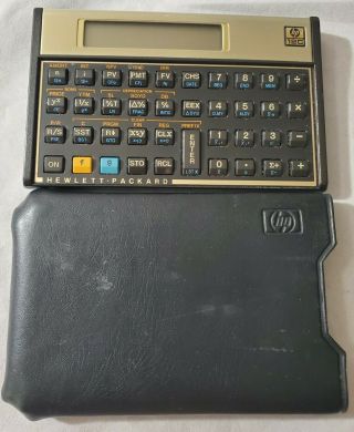 Vintage Hp 12c Financial Rpn Calculator With Sleeve