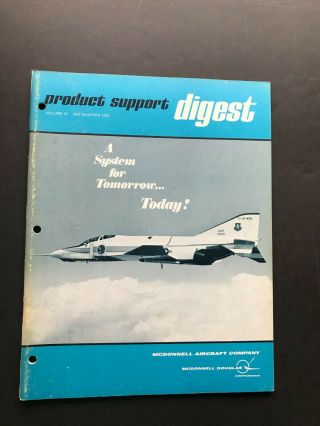 1972 Mcdonnell Douglas Product Support Digest F - 4 Phantom Fly By Wire Great