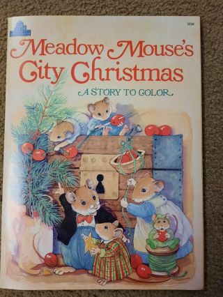 Vintage Christmas Coloring Book " Meadow Mouse 