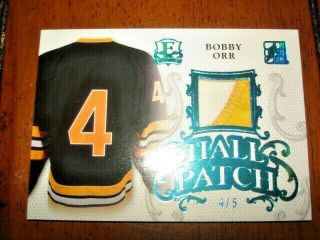 16 Itg Enshrined Bobby Orr Hall Patch 4/5 1/1 Jersey