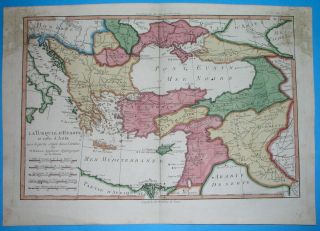 1787 Map Armenia Georgia Israel Iraq Turkey Cyprus Ukraine Romania