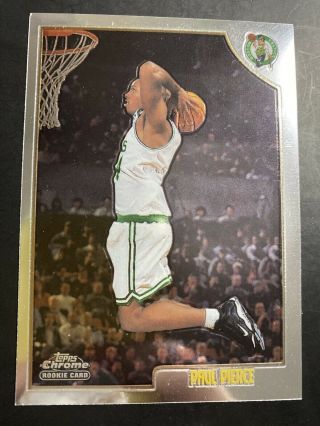 1998 - 99 Topps Chrome Paul Pierce Rc Rookie Boston Celtics Nm Card 135