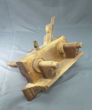 Antique Wooden Molding Plane: Scarm Plow; " A C Bartlett 