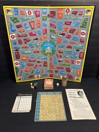 Perry Mason Vintage Board Game 1959 Case Of The Missing Suspect Tv Show