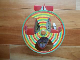 Tin Wind - Up Space Ship Copter Toy (Vintage) Tin and Plastic, 2