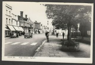 Postcard Egham Surrey The High Street Vintage Rp
