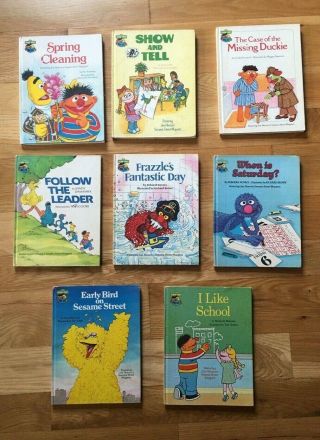 Vintage Sesame Street Early Learning Books: Set Of 8 Just The Best