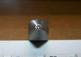 Antique - Repossie Tool Stamp Jeweler/silversmith Tool (small Floral Blossom)