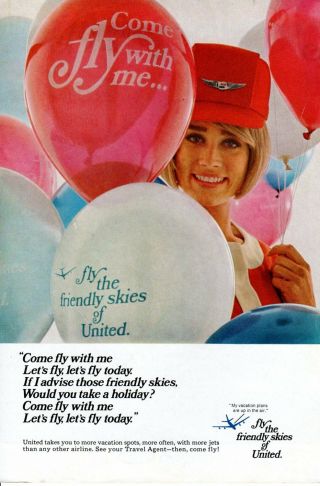 Vintage Print Ad 1967 Twa Trans World Airlines Travel Balloons Stewardess Pretty