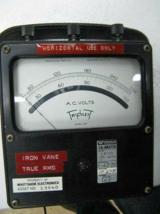 Vintage Triplett A.  C.  Volts Meter.  Model 635