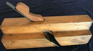 Antique English Wood Moulding Plane Old Hand Tool 3/4 " Round Wooden Whipple