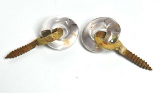 Rare Vintage Hand Made Glass Ring Insulator Attached To Eye Screw Mounts