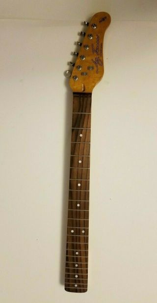 Jay Turser Vintage Series Guitar 6 String Neck W/ Tuners Vguc (missing Nut)