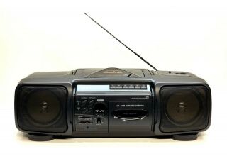 Vintage Sanyo Mcd - Z1 Boombox Am Fm Radio Cd Cassette Tape Player Cd Tape Dubbing