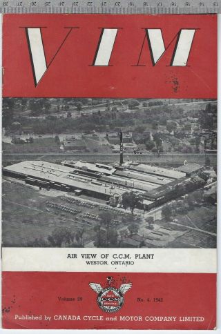 Canada Cycle & Motor Co.  Vim Ccm Bicycle Trade Publication No.  4 1942 Cgb
